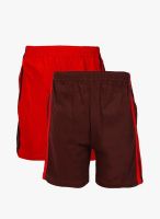 Jazzup Pack Of 2 Red Shorts