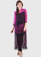 Libas Black Printed Kurtas