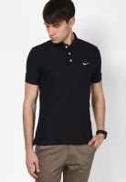 Nike Black Solid Polo T-Shirts