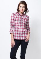 Only Red Checks Casual Button Down Shirt