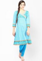 Prakhya Blue Printed Kurtas