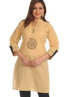 Salwar Studio Cream Printed Kurtis