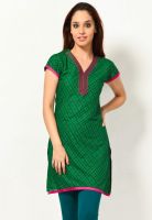 Vani Green Printed Kurtis