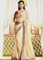 Vishal Cream Embellished Saree