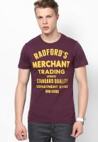 s.Oliver Purple Round Neck T-Shirt