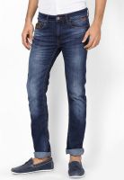 Flying Machine Blue Mid Rise Slim Fit Jeans