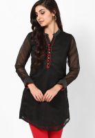 Rangriti Black Solid Kurtas