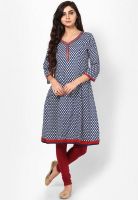 Rangriti Blue Printed Kurtas