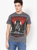 Star Wars Dark Grey Printed Round Neck T-Shirts