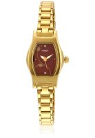 Timex Classics Golden/Maroon Analog Watch