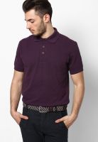 Wilkins & Tuscany Purple Solid Polo T-Shirts