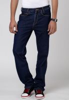Wrangler Blue Solid Regular Fit Jeans (Texas)