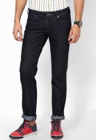 Wrangler Navy Blue Low Rise Regular Fit Jeans