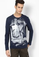 Calvin Klein Jeans Blue Round Neck T-Shirt