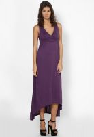 Chemistry Purple Colored Solid Maxi Dress
