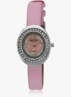 Exotica Fashion Pink Metal Analog Watch