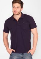 Fritzberg Purple Solid Polo T-Shirts
