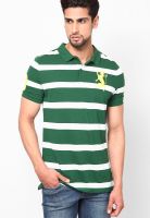 Giordano Green Striped Polo T-Shirts