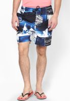 Nautica Navy Blue Solid Shorts