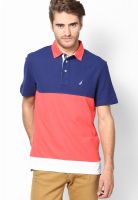 Nautica Orange Solid Polo T-Shirts