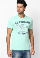 U.S. Polo Assn. Green Round Neck T-Shirt