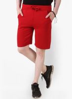 American Crew Solid Red Shorts