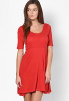 Femella Aurora Red Fit & Flare Dress