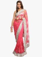 Jashn Peach Embellished Sarees
