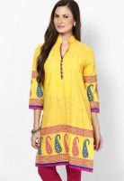 Riya Yellow Printed Kurtis