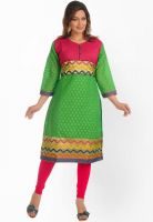 Salwar Studio Green Printed Kurtis