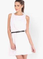 Tokyo Talkies White Colored Solid Shift Dress