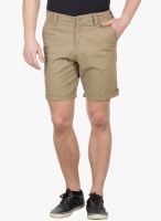 Wilkins & Tuscany Solid Khaki Shorts