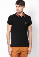 Andrew Hill Black Solid Polo T-Shirt