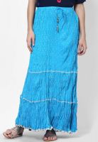 Jaipur Kurti Blue Flared Skirt