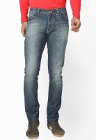 LIVE IN Solid Blue Slim Fit Jeans