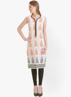 Libas Cream Printed Kurtas