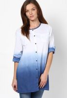 Pluss Printed Blue T Shirt