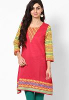 Rangriti Pink Printed Kurtas