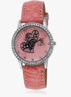 Chappin and Nellson Pink Metal Analog Watch