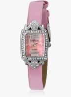 Exotica Fashion Pink Metal Analog Watch