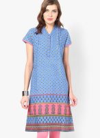 Karigari Blue Printed Kurtis