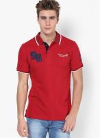 Lawman Pg3 Red Printed Polo T-Shirts