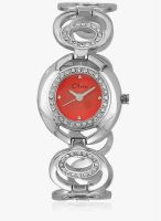 Olvin 16125 Sm02 Metal/Red Analog Watch