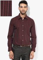 Park Avenue Maroon Formal Shirt