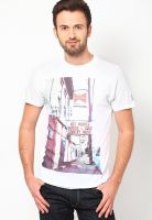 Pepe Jeans White Graphic Round Neck T-Shirts