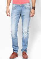 Rookies Light Blue Low Rise Slim Fit Jeans