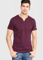 Chromozome Purple Henley T-Shirt