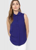 Dorothy Perkins Blue Sleeveless Shirt