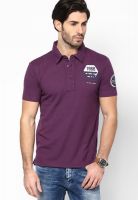 Duke Purple Printed Polo T-Shirt