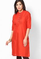 Kurti'S Orange Solid Kurtis